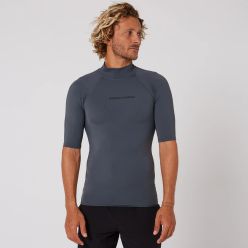 O&E Script Rash SS Charcoal XL