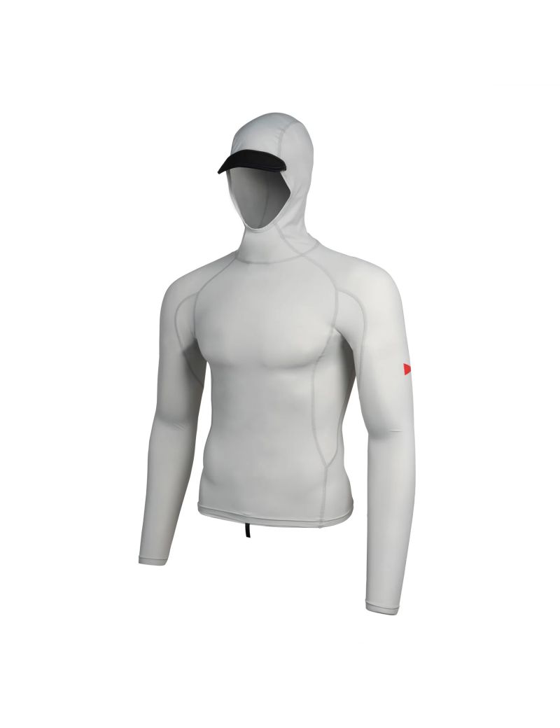 Florence Marine Long Sleeve Hooded Rashguard Silver M