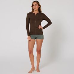 O&E Ladies Oceana LS Zip Rashi C M