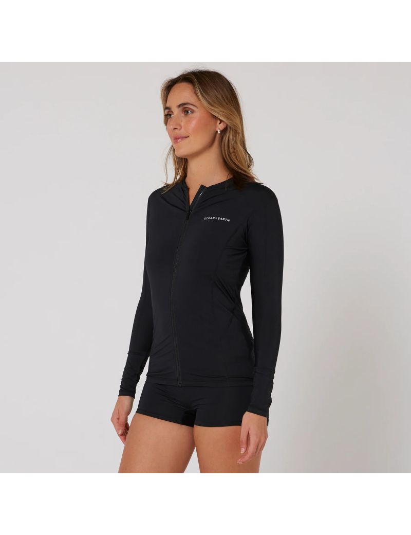 O&E Ladies Oceana LS Zip Rashi B M