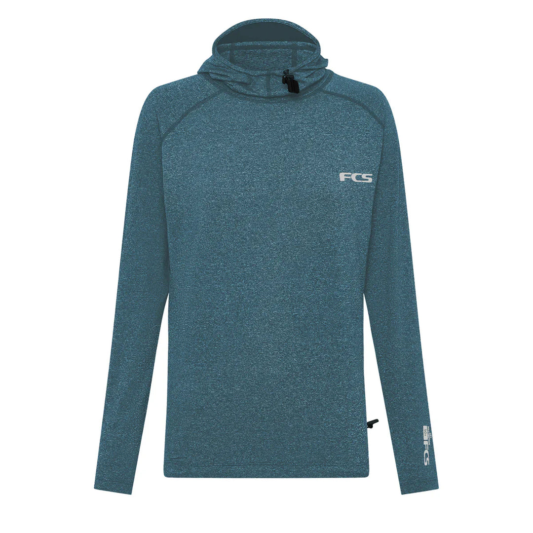 FCS Hooded Rash Long Sleeve Blue