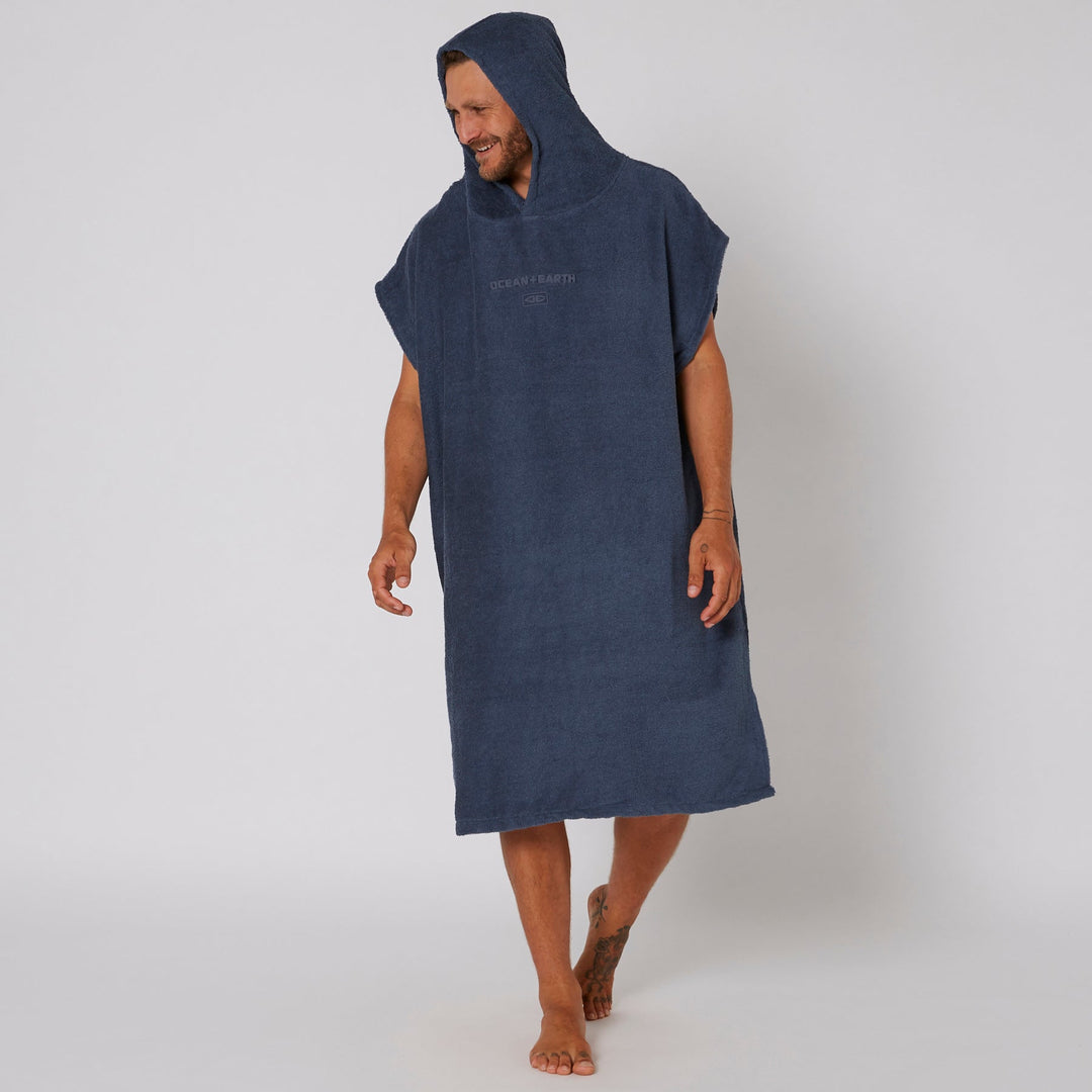 Ocean & Earth Poncho Mens Priority Navy - Ocean & Earth