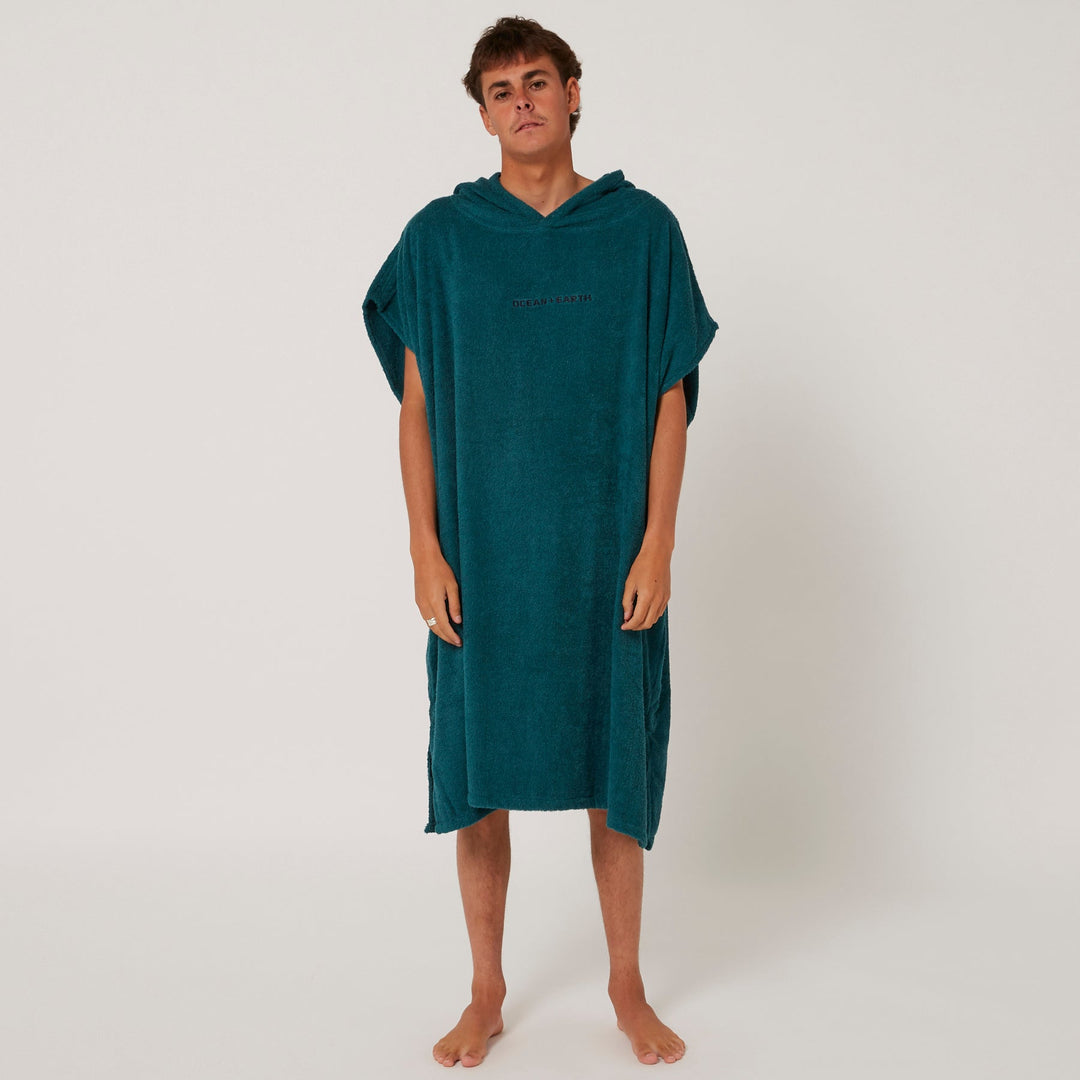 Ocean & Earth Poncho Mens Priority Teal - Ocean & Earth