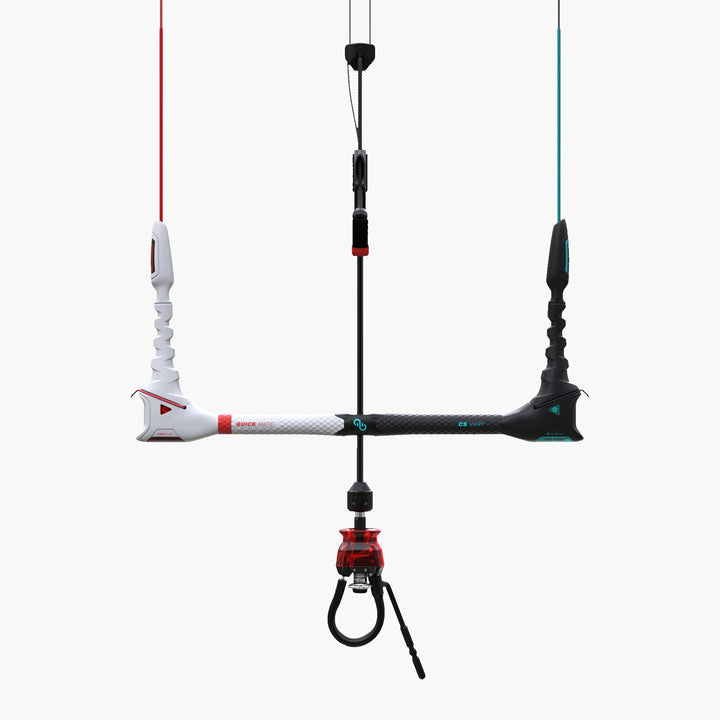 Eleveight CS+ Vary Bar V5 S – barre de kitesurf complète vue de face sur fond blanc
