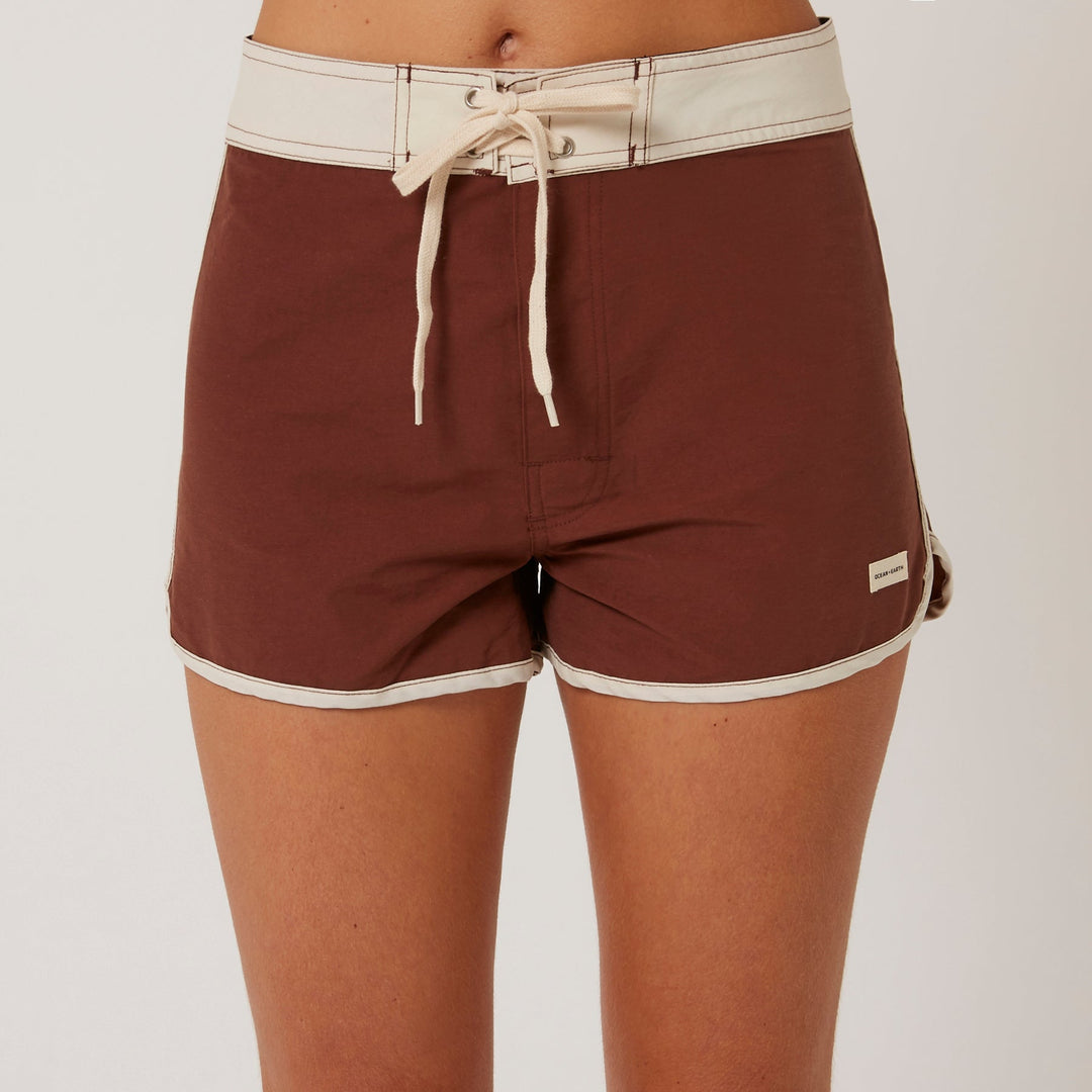 Ocean and Earth Ladies Dreamer Boardshorts 3' Brown