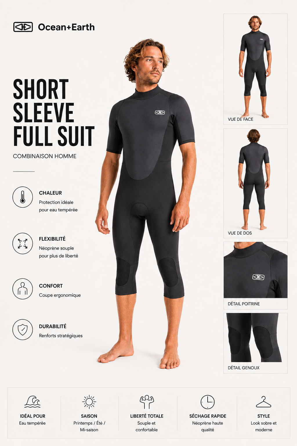 Ion Wetsuit Element Overknee SS 3/2 BZ DL S Black (2021)