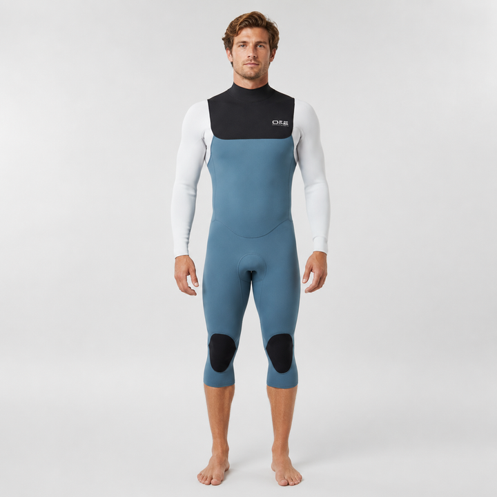 ION Wetsuit Seek Core Overknee Short Sleeve Steel Blue/White/Black S