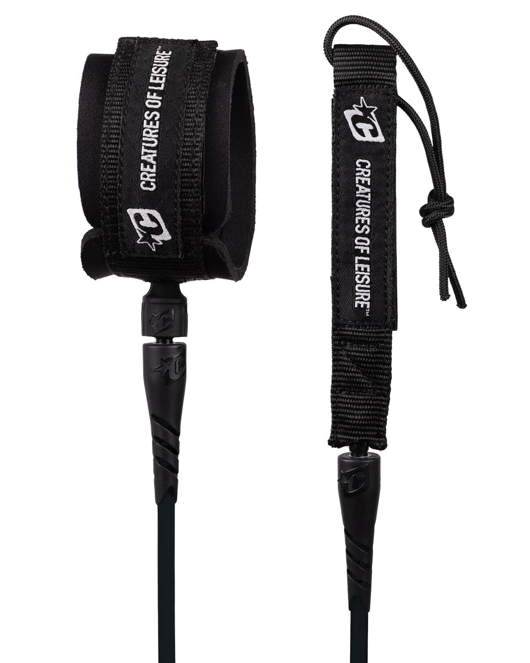 Creatures Icon 6' – Black – leash de surf | Free Ride NC