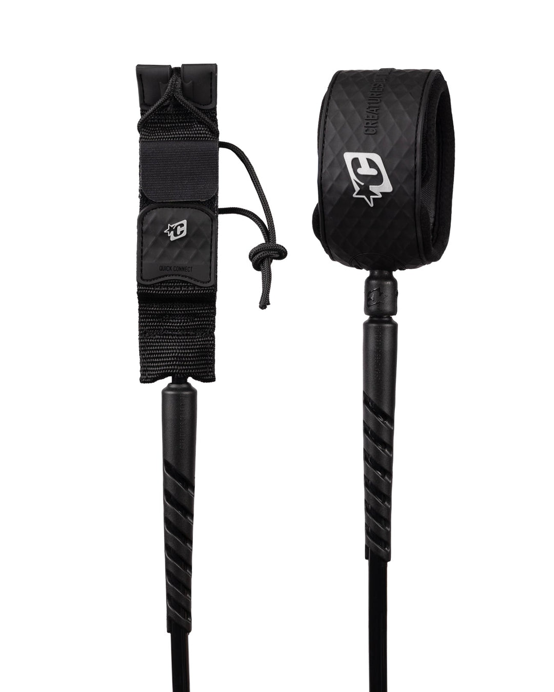 Creatures Reliance 2.0 Extra Heavy Duty 8' – Black Silver – leash de surf | Free Ride NC
