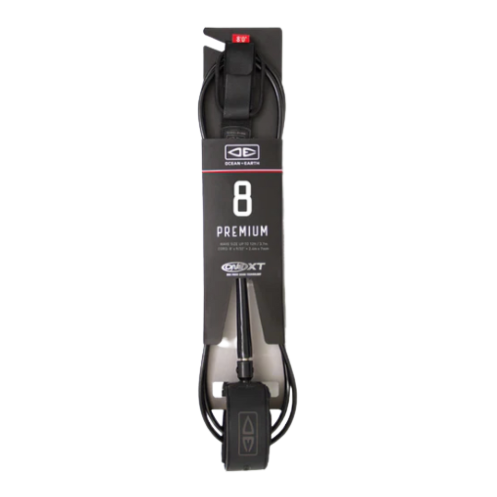 Ocean and Earth  Leash Premium One XT 8'0' Black