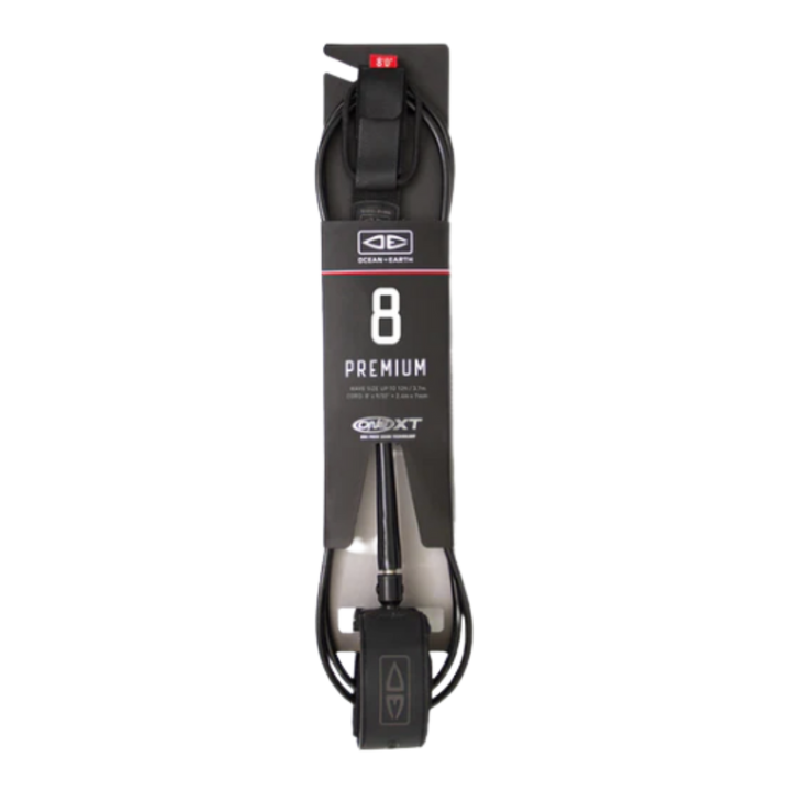 Ocean and Earth  Leash Premium One XT 8'0' Black