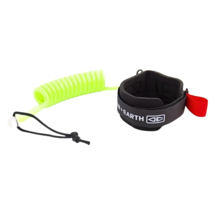 Ocean and Earth Leash Bodyboard Coiled Lime