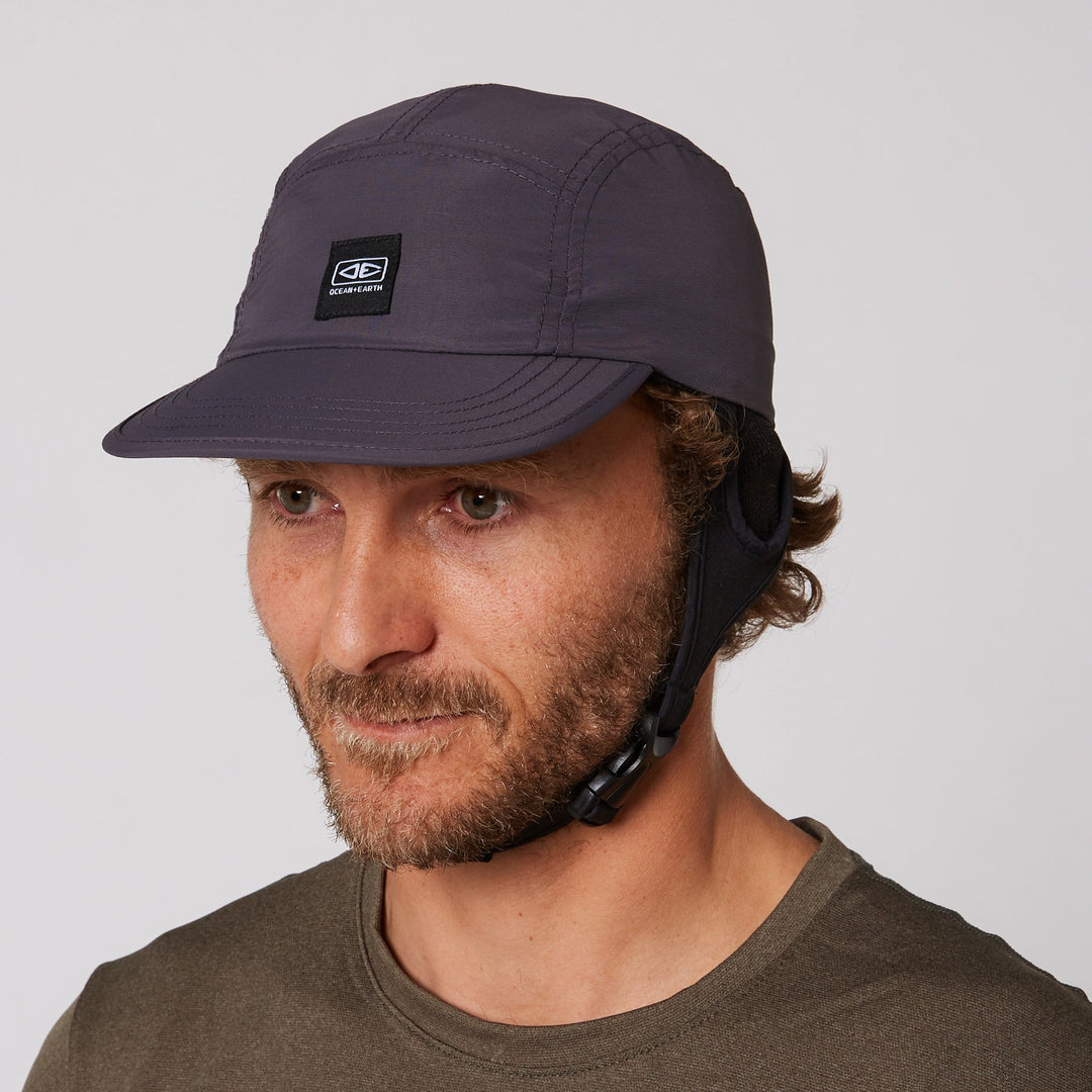Ocean & Earth Indo 5 Panel Surf Cap – Charcoal – Charcoal | Free Ride NC