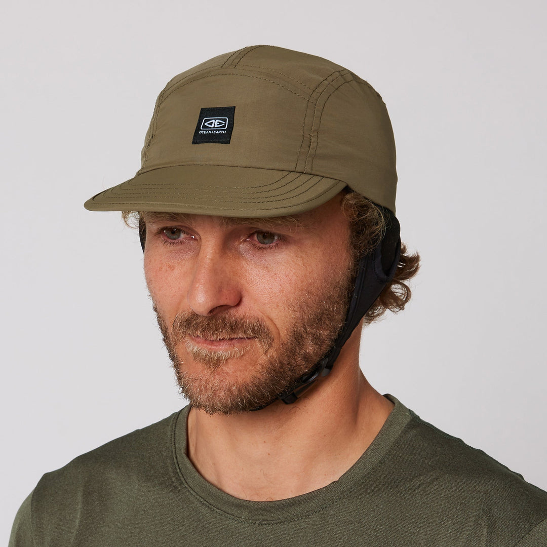 Ocean & Earth Indo 5 Panel Surf Cap – Olive – Olive | Free Ride NC
