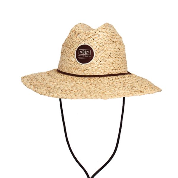 Ocean and Earth Mens Woody Raffia Cane Hat L