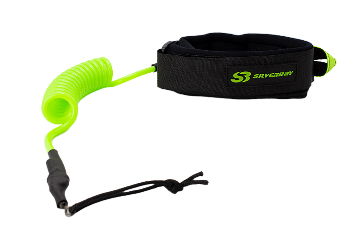 Ocean and Earth Leash Bodyboard Coiled Lime