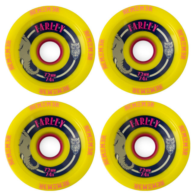 Remember Collective Farley Wheels, 72mm 74a - Yellow