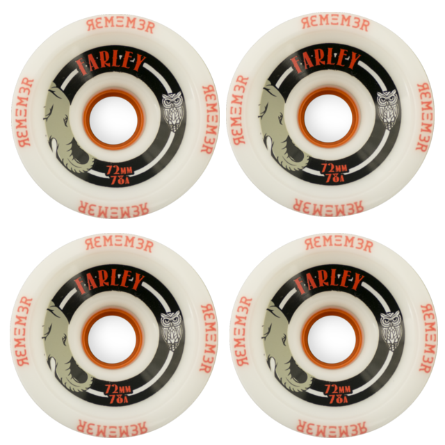 Remember Collective Farley Wheels, 72mm 78a - White