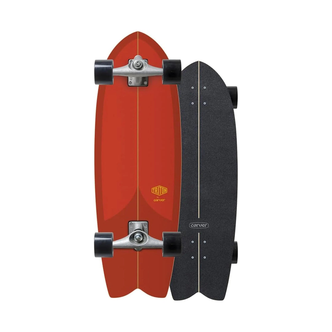Triton by Carver Redtail 29.5 pouces CX Raw – dessous et grip sur fond blanc