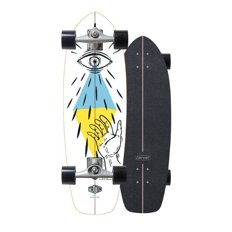 Triton by Carver Guidance 29 pouces CX Raw – dessous et grip sur fond blanc